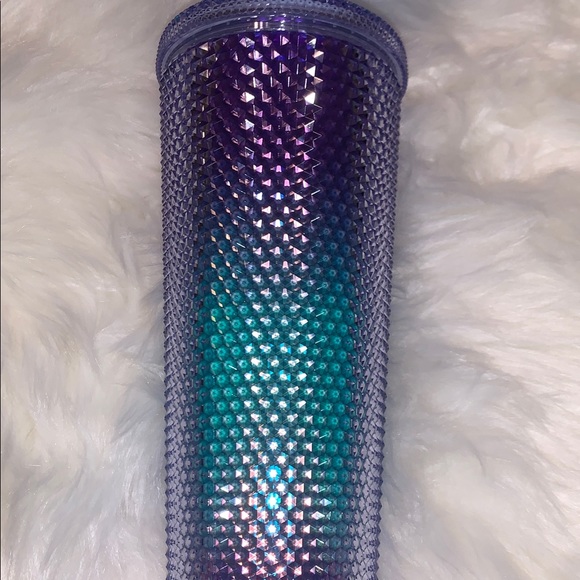 Starbucks Purple Ombre Mermaid Studded Bling Tumbler Cup 24oz Summer 2021 NWT - Picture 14 of 16